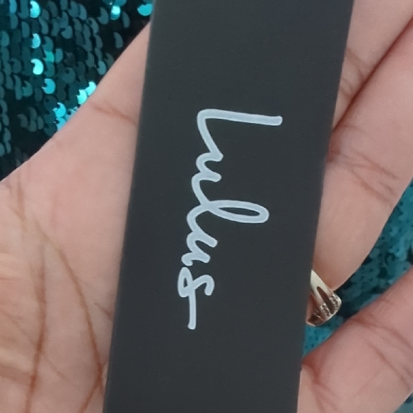 Lulu's Teal Sequin Midi Dress - Picture 2 of 5